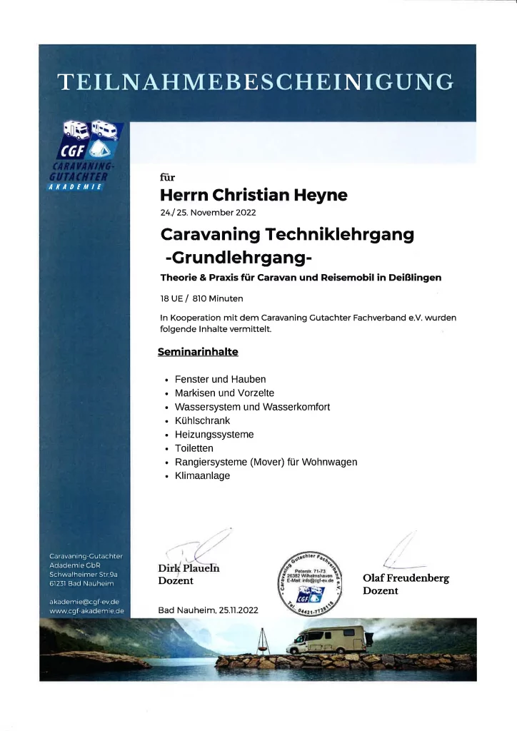 Techniklehrgang Christian Heyne